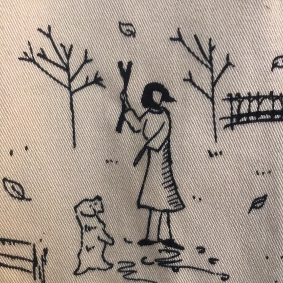 Dog Scenes Christopher & Banks Tan & Black Denim Jacket Umbr… - Picture 5 of 15